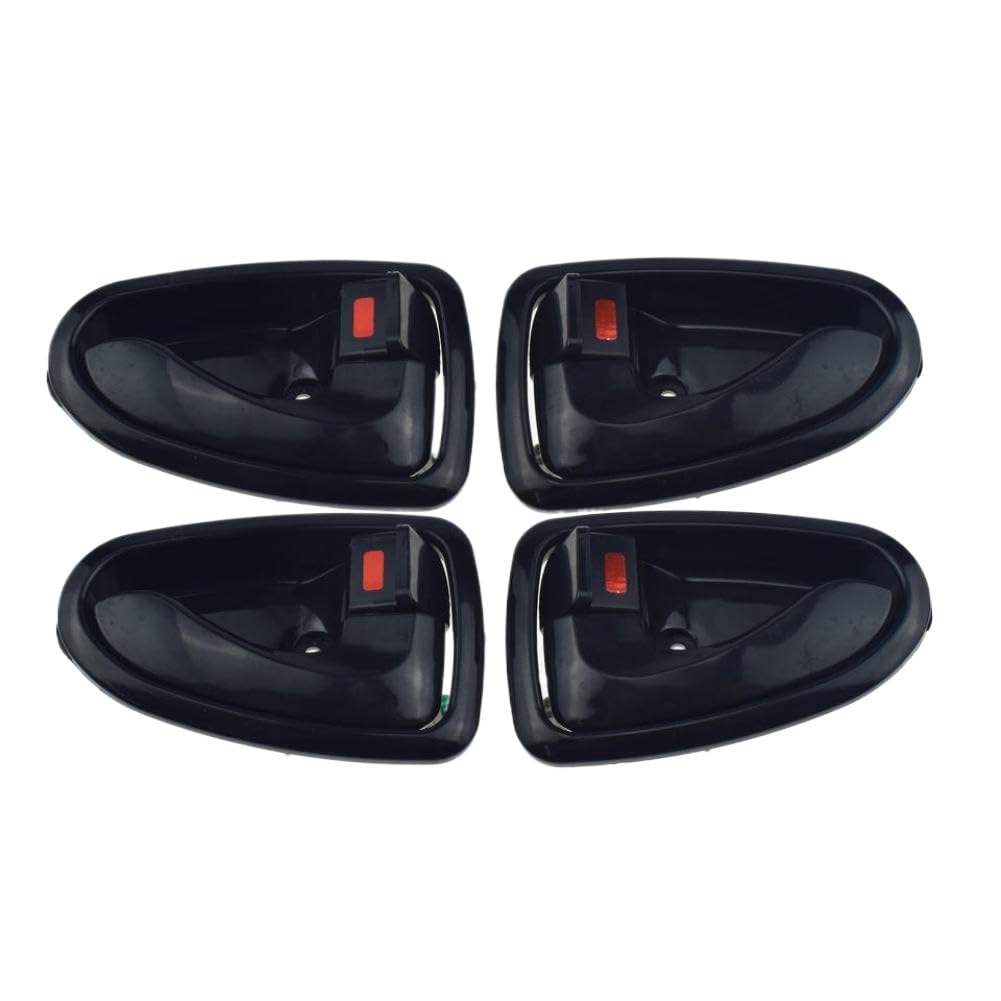 Zdsaaenar Black Interior Door Handle Set Compatible With 2000-2006 Accent 1.5L 1.6L Front Rear Left Right (Black)