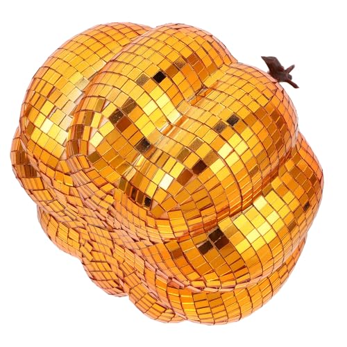 Citrouille miroir décorative en verre scintillant ABOOFAN pour Halloween