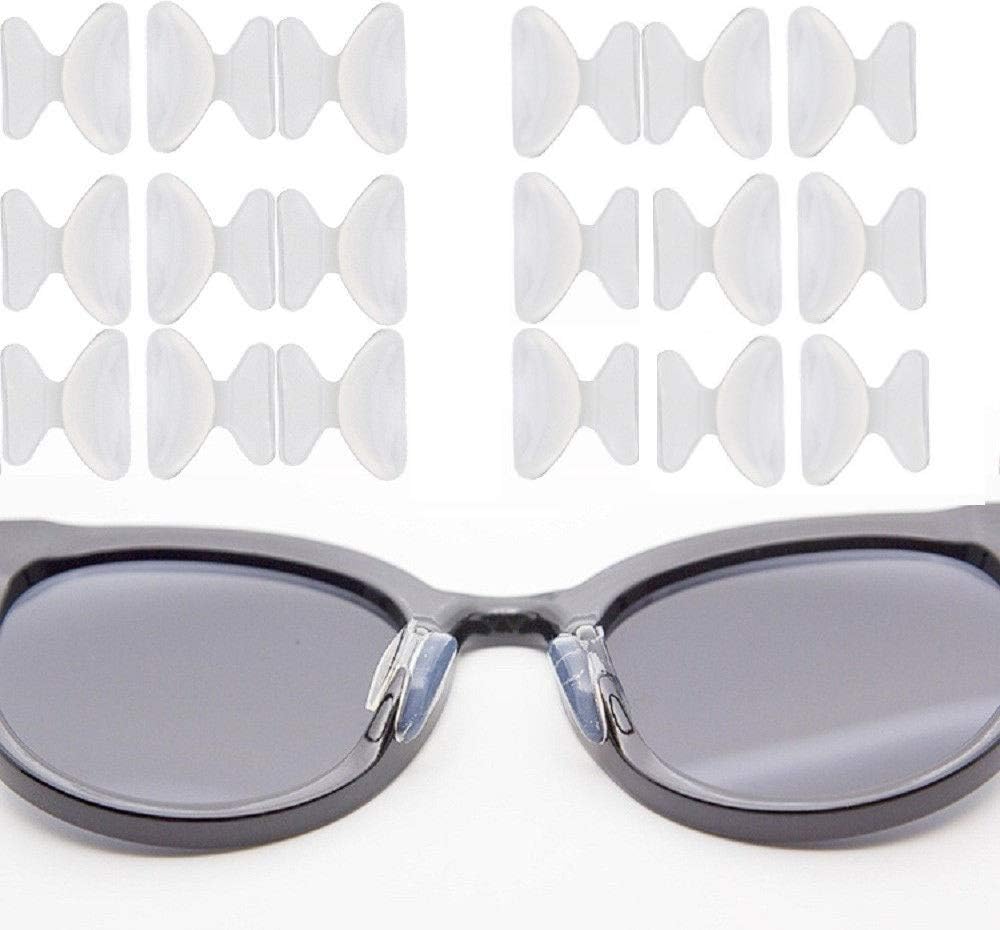AGE CARE Soft Non-Slip Silicone Nose Pads for Eyeglasses and Eyeglass Adhesive Stick on Spectacles (10 Pair, White)
