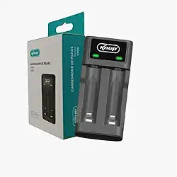 Carregador De Pilhas Aa/aaa C/led Type-c Knup 2 Canais