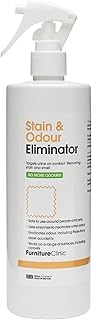 Furniture Clinic Stain & Odour Eliminator - Cleans and Removes Dog, Cat, & Human Smells - Enzyme Activated Urine Neutraliser - Carpet Freshener Spray - 500ml