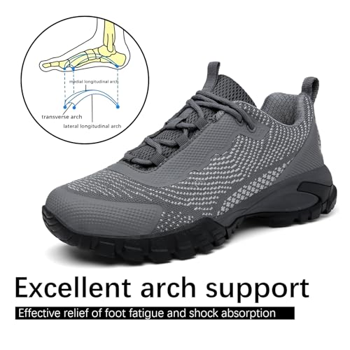 Mens Hiking Shoes Waterproof Lightweight Ankle Boots Outdoor Trekking Camping Walking Quest4