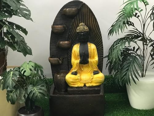 Image of Swarnhouse Decorative Water Fountain with LED Light, 2 Feet, Indoor Tabletop Waterfall for Home Office Garden (Article 3)