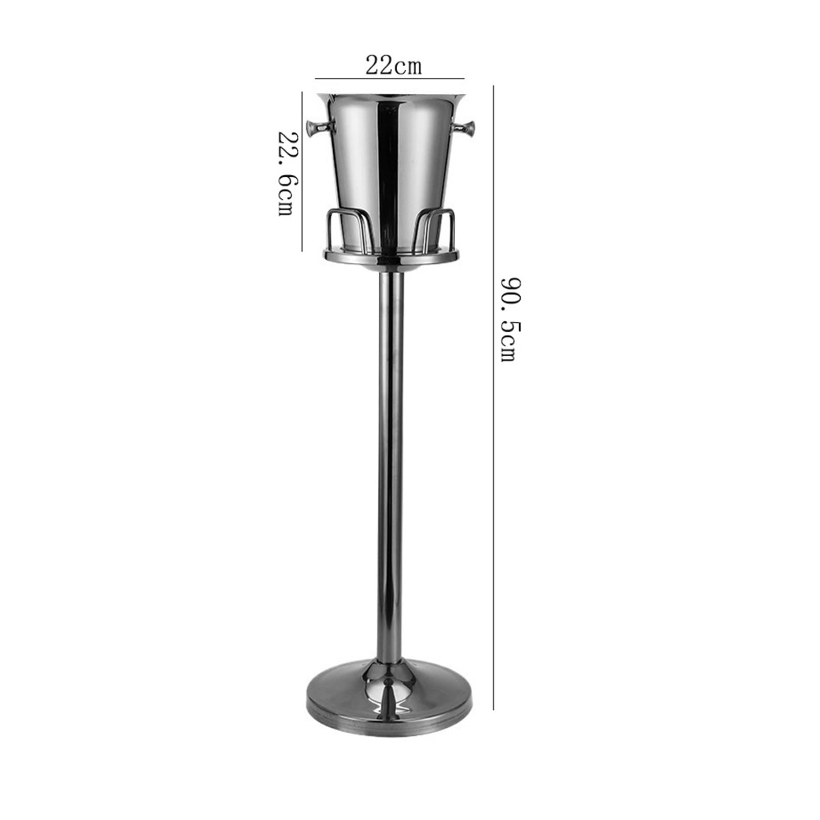 Cubo de Hielo Cubitera con Soporte de Acero Inoxidable for Cubitos Hielo, Ideal for Botellas Vino, champán o Cerveza Enfriador Vino | Rose gold