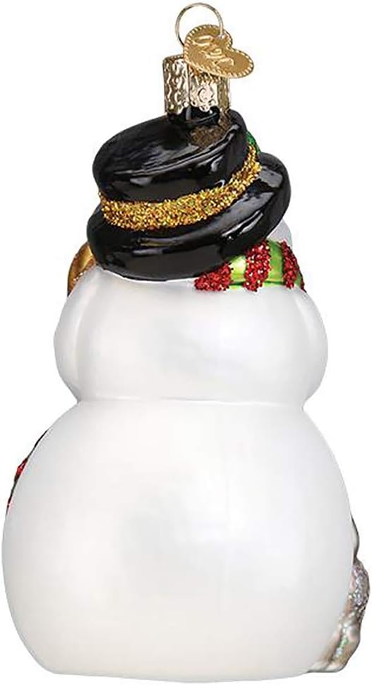 Old World Christmas Ornaments Snowman with Playful Pets Glass Blown Ornaments for Christmas Tree