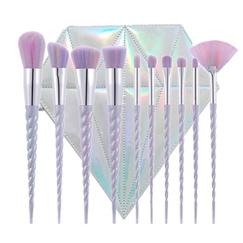 Elephant Xu10pcs Unicorn Makeup Brush Set Professional Foundation Powder Cream Blush Brush Kits