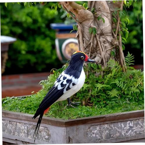 Pájaro carpintero decorativo de 14 pulgadas para disuasión en césped y huertos 3