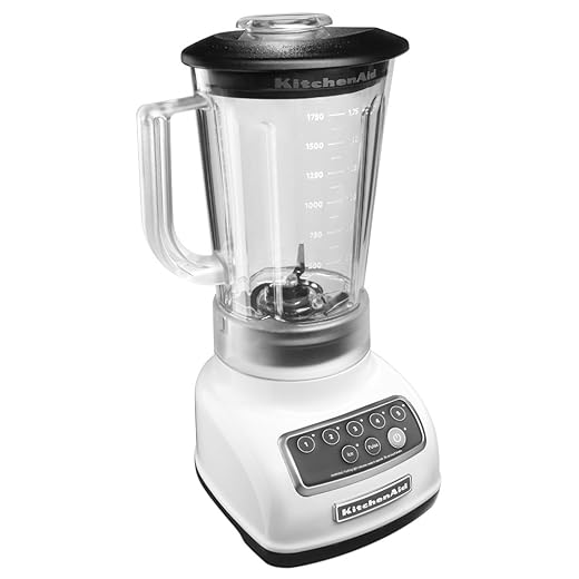 KitchenAid KSB1570WH 5-Speed Blender with 56-Ounce BPA-Free Pitcher - White