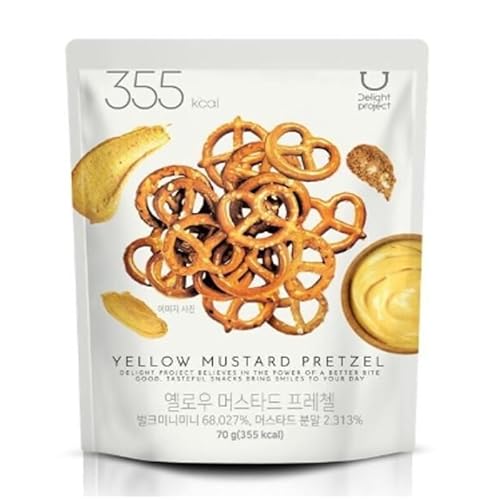 DELIGHT PROJECT PRETZEL プレッツェル 70G x 3袋 オニオンチーズ/バターガーリック/イエローマスタード/3種 韓国菓子 (イエローマスタード70g x 3)[並行輸入品]のサムネイル