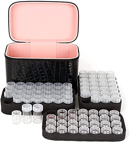 Diamond Painting Organizer Aufbewahrungsboxen Sortierbox 84 Sortierkasten Box Diamant Painting Werkzeug Set für Strass, Perlen, DIY Handwerk (Schwarz) Cover