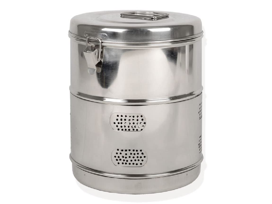 Gima 26677 Drum para esterilización de acero, 190 mm de diámetro, 240 mm de altura
