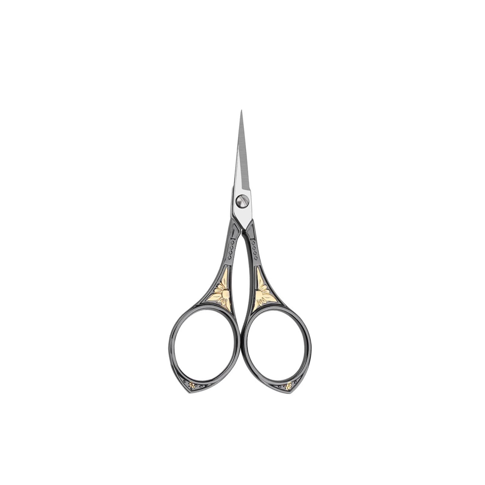 Mnuvxzaewf Black Vintage Tailor Scissors Stainless Steel Scissor Sewing Tool Fabric Cutter Embroidery(Black)
