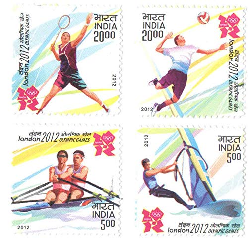 India 2012 London Olympiad - Set of 4 Stamps Mint Unhinged