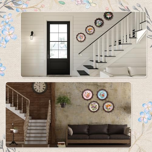 Image of Kuabiz 8 Pcs 8 Inch Wood Embroidery Hoop Frame with Embroidery Hoops Sunflower Wood Embroidery Display Frame and Hoops for Finished Cross Stitch Hoop Frame DIY Art Craft Embroidery Sewing Ornaments