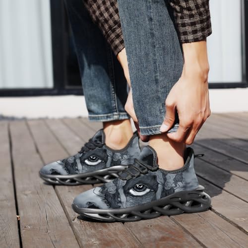 Image of DLWKIPV Men Running Shoes Men's Tennis Shoes Lightweight Breathable Fashion Sneakers Non Slip Workout Gym Shoes for Running