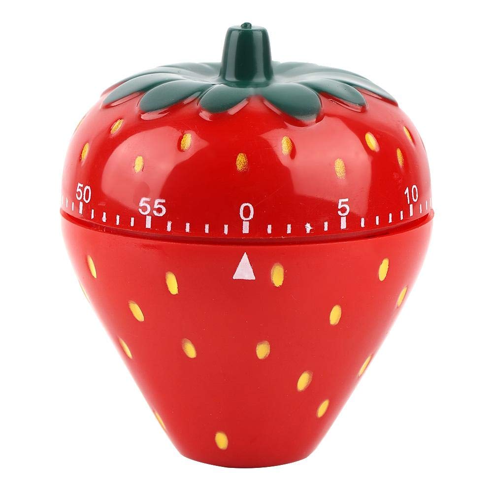 RegunKitchen Timer - Strawberry Shaped 60 Minutes Kitchen Timer Mechanical Time Reminder