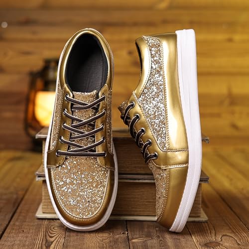 Trsorini Mens Glitter Shoes Sparkly Sneakers Fashion Bling Sequin Shiny Comfort Men Shoes4