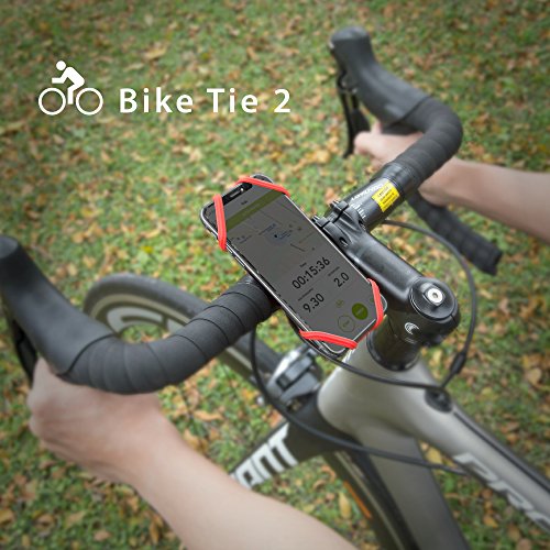 Bone Bike Tie 2, Universal Bike Phone Mount for Handlebar, Bicycle Motorcycle Handlebar Stroller Cell Phone Holder for iPhone 12 11 Pro Max Mini XS XR 8 7 6 Plus (Black)