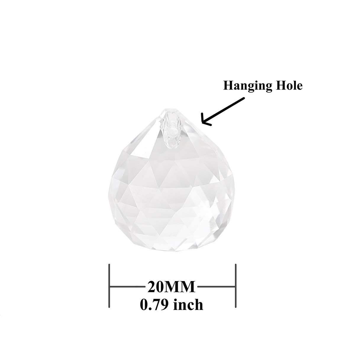 FengShui Prisma Aufhänger Set - 5 Stück 30mm Gelb Für Kronleuchter