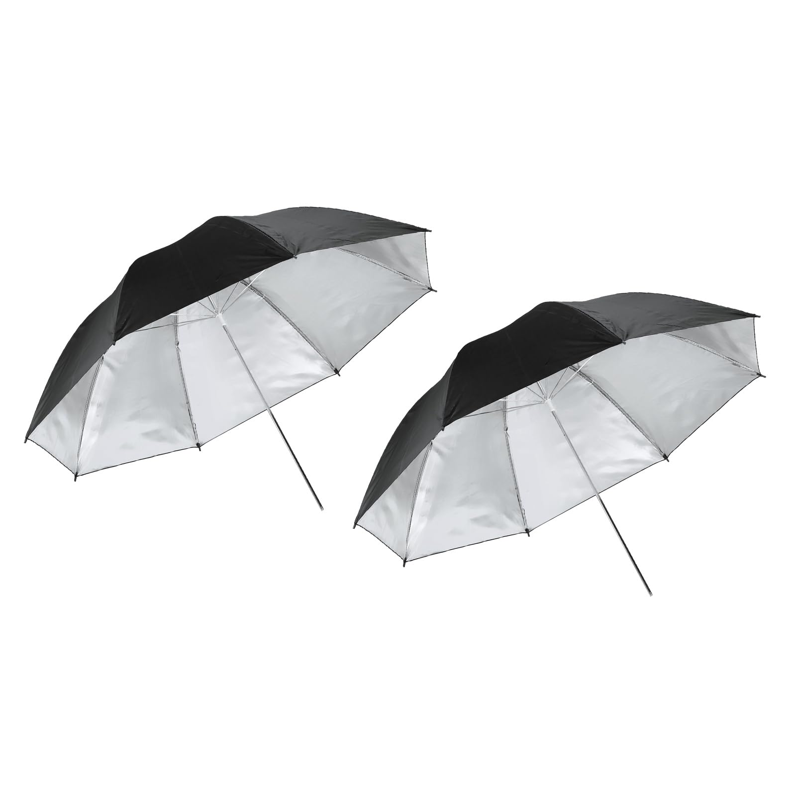 QUARKZMAN Pezzi Ombrelli Fotografici Per Illuminazione, Cm Diametro Ombrello Parabolico Riflettente Con Interno Argentato, Adatto Per Studio/Foto/Video/Riprese/Flash/Fotocamera, Nero.