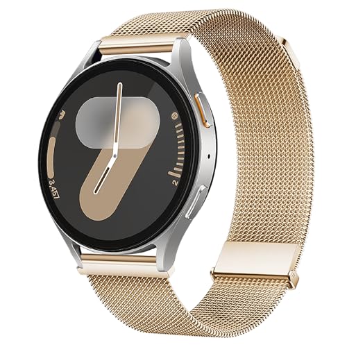 Image of Magnetic 20mm Stainless Steel Mesh Strap Compatible with Samsung Galaxy Watch 7 /6 /5 /4 /FE 40mm 44mm Milanese Bands Compatible with Huawei GT3 42mm /Vivoactive 6 /5 /3,forerunner 165,Venu 2 Plus