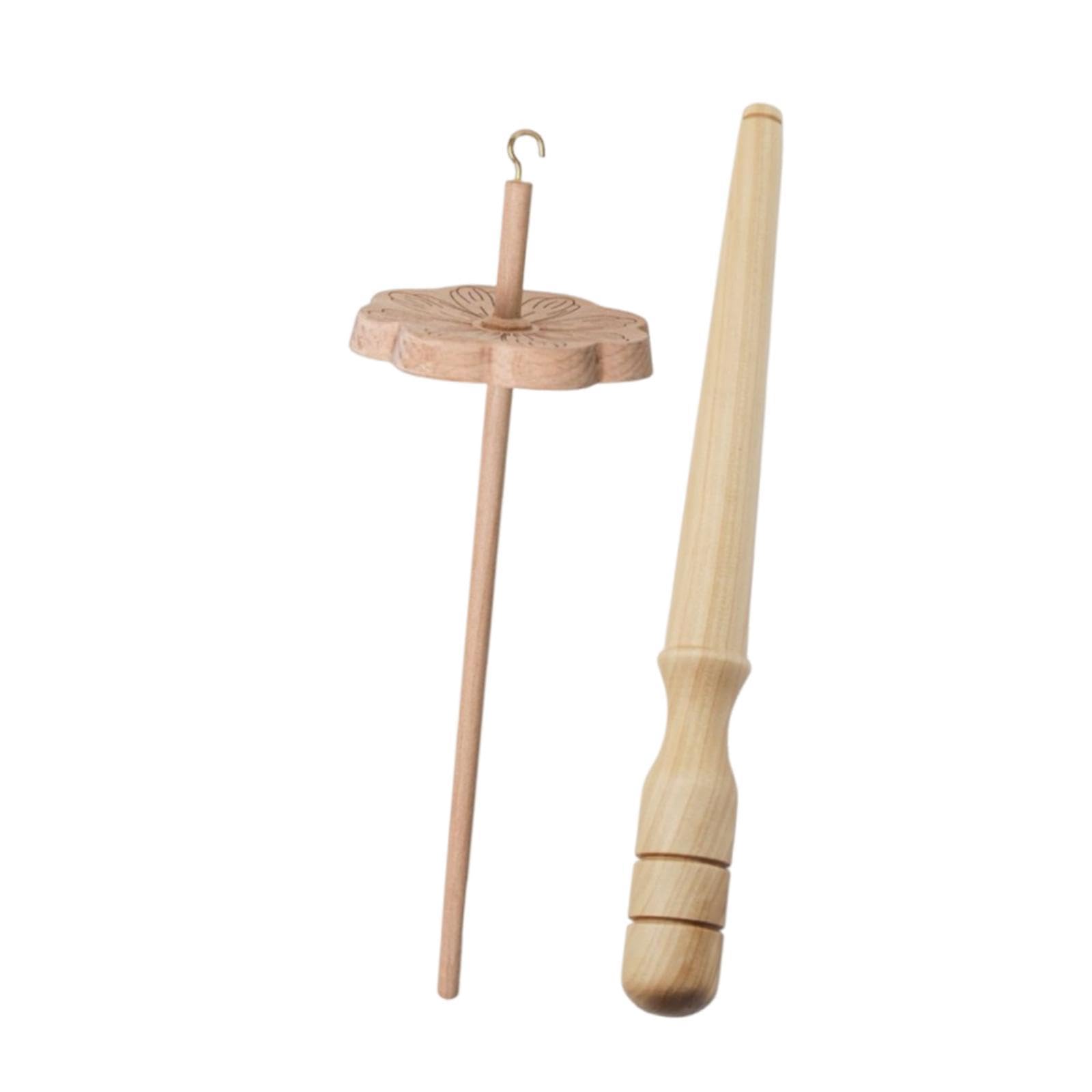 Flower Shape Drop Spindle with Winder Stick Wooden for Woven Knitted Felting Without Wool Strips |Crafts | Needlecrafts & Yarn | Spinning & Felting | Spinning | Spindles-image-40