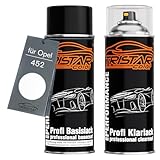 TRISTARcolor Peinture voiture Kit bombes de peinture pour Opel 452 Polarweiss/Polar White Peinture de base vernis clair aérosol 400 ml