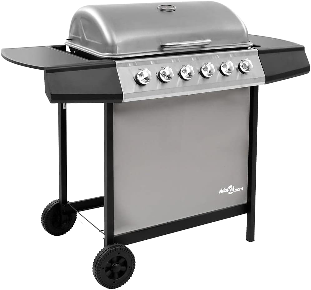 Barbecue Gaz VidaXL Avec Tablette - 3 Niveaux, Surface Cuisson Grande, Extérieur Durable