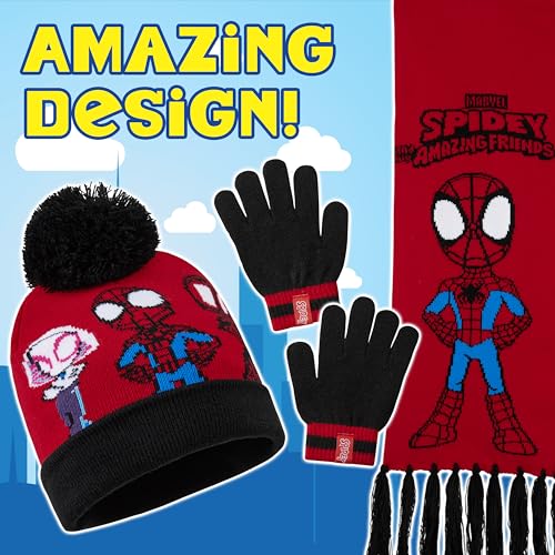 Accessoires garçon confortables Marvel : pack d'hiver chaud pour l'école et les longs voyages - 6