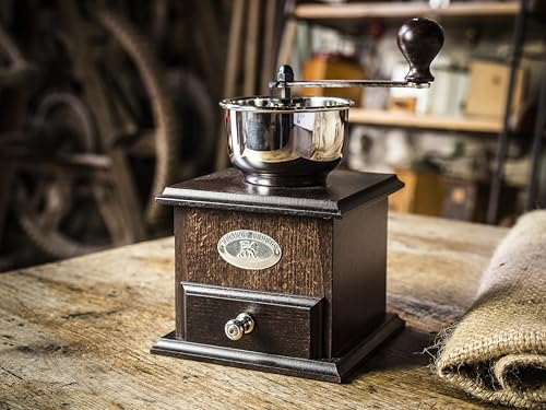 Kaffeemühle aus Holz von Peugeot – Manuelle Brésil Mühle mit Stahlmahlwerk