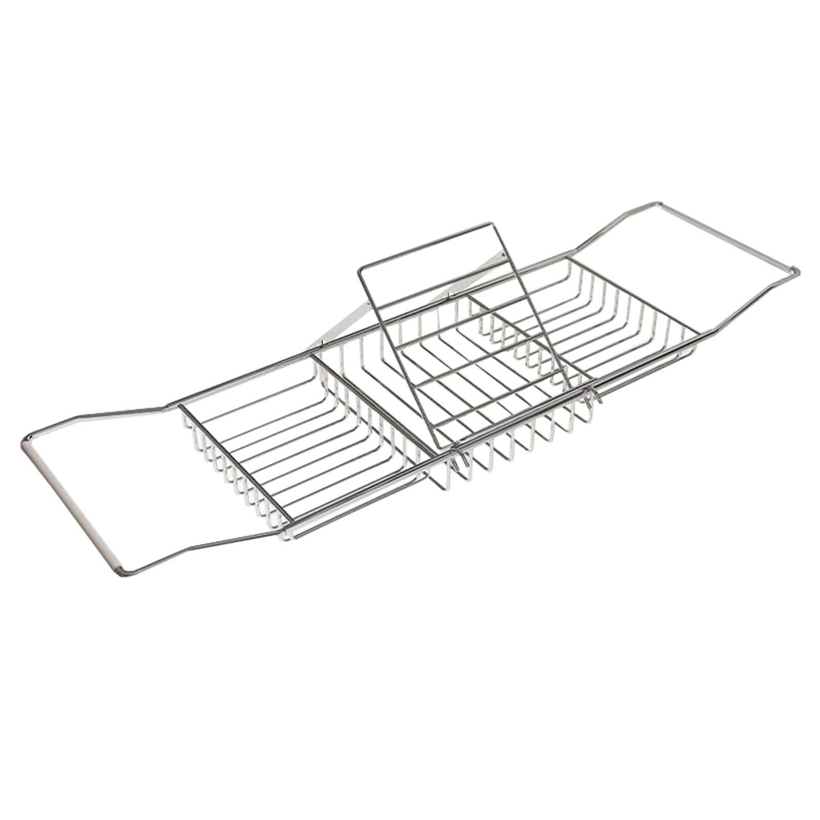 JKJZSALJ Bath Tray304 Stainless Steel Bathtub Rack Retractable Bathtub Rack Bathroom Rack Bathroom Bracket Silver 69 17Cm