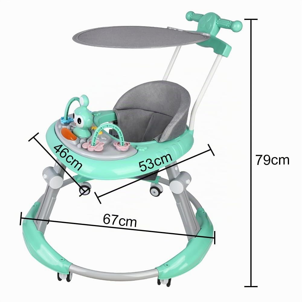Andador caminar para bebé niña de 6 meses, carrito evolutivo 3 en 1, baby walker, aprende a caminar, empujador, 70 x 70 x 91 cm, verde