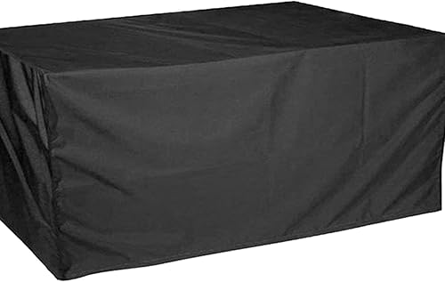 Miniatura 2 de Fundas para muebles de patio, impermeables, 420D, para muebles de exterior, para mesa de patio y silla, juego de muebles rectangulares, color negro,