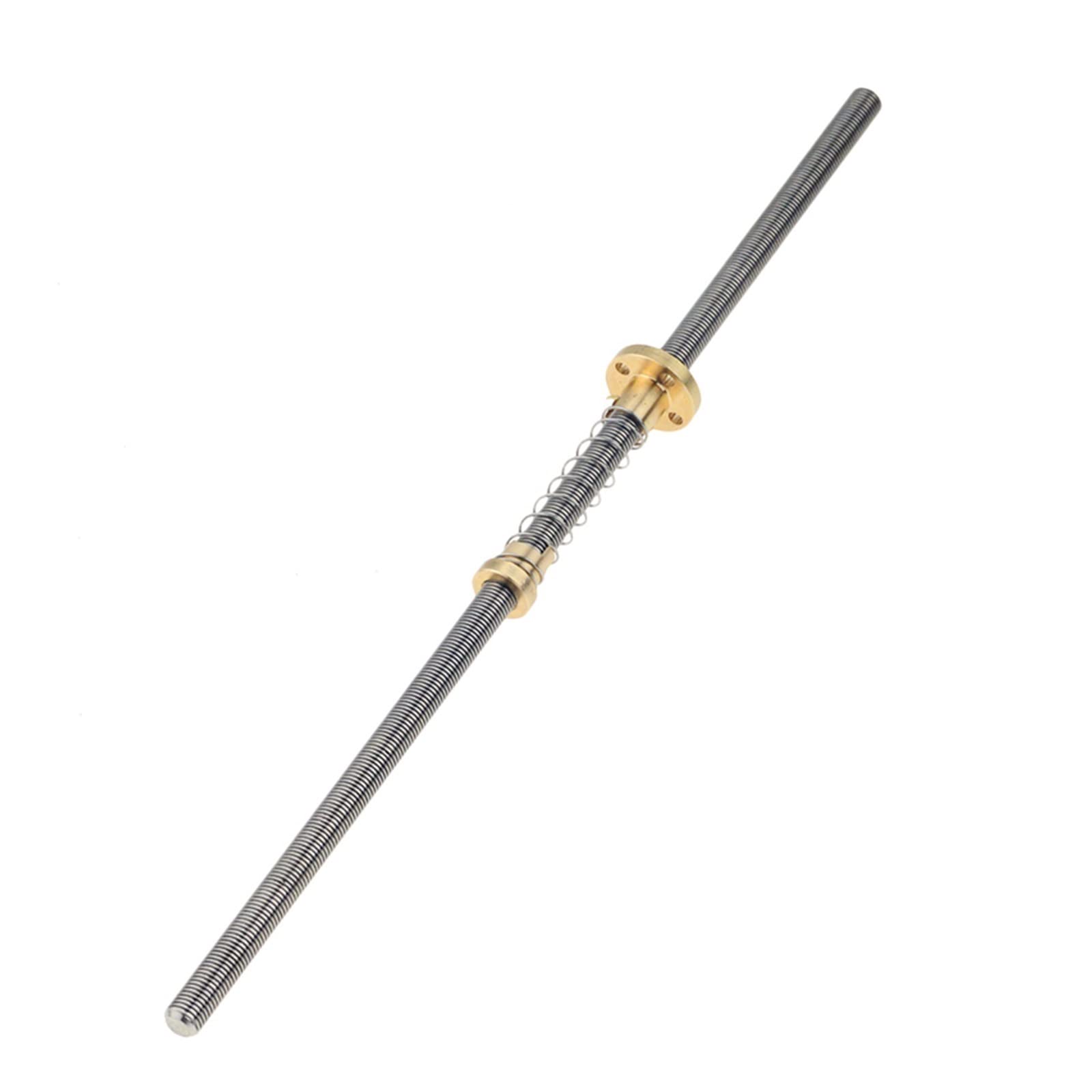 T8 Gewindespindel THSL-500-8D Trapezgewindespindel Anti Backlash Federbelastetes Mutterngewinde 8mm Länge 200 300 400 600 700 800 go (Color : Pitch 2mm Lead 2mm, Guide Length : 800mm)