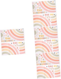 BESPORTBLE Adesivo De Parede Decorativo De Sol De 4 Folhas Decalques De Parede De Quarto De Crianças Adesivos Coloridos Adesivos De Desenho Animado Boho Arco-Íris Decoração De Arco-Íris