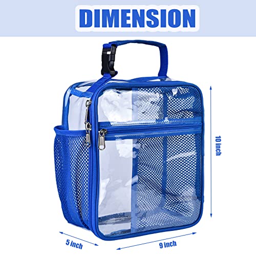 Oraben Clear Lunch Bag,Multi-Purpose Lunch Bag Transparent Lunch Bag Portable Lunch Bag,Lunch Box For Men, Adults, Women, Children (Blue) #TOP1