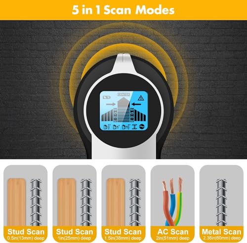 Folai 260 Stud Finder Wall Scanner 5 In 1 Upgraded Electronic Wall Scanner thumb #2