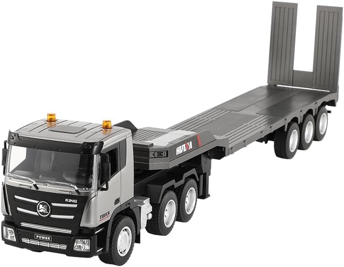 TOUCAN RC HOBBY Huina 1318 1:18 RC Tractor Truck 9CH Remote Control Cars with Flatbed Trailer for Ages 14+