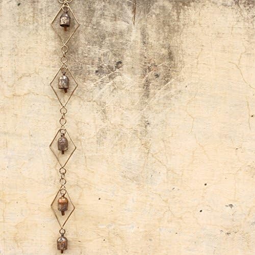 De Kulture Wind Chime Hanging Bells Ideal for Home Decor Garden, Balcony & Party Decoration (Brown) 2.5X1X25 (LWH) Inches