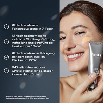 Medik8 Crystal Retinal 20 (30 ml) & Ceramide 10 Eye Cream (15 ml) - Age-Defying Night Serum & Eye Cream - Improves Wrinkles - 0.06% Retinal Strength