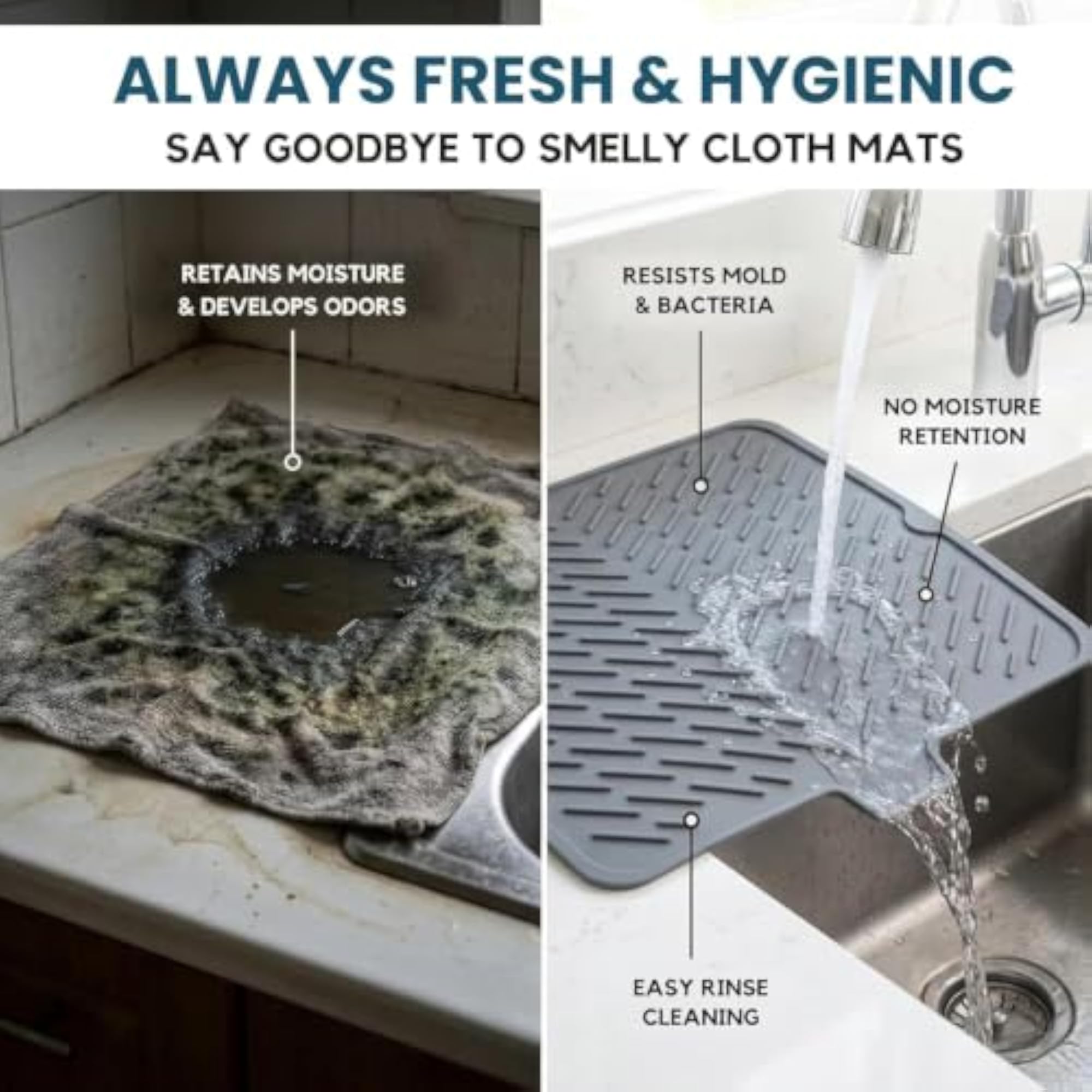Premium Silicone Large Dish Drying Mat for Kitchen
