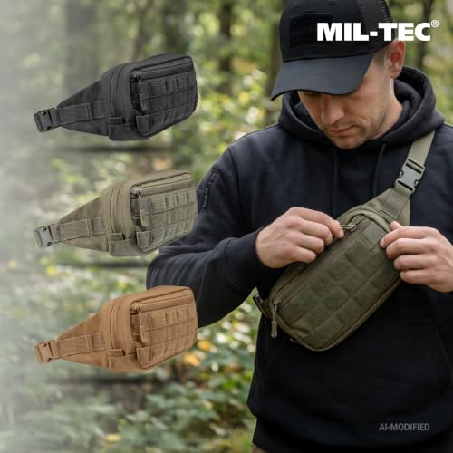 Mil-Tec Sac Banane Noir Molle pour Homme, Noir, Taille Unique – vue 7