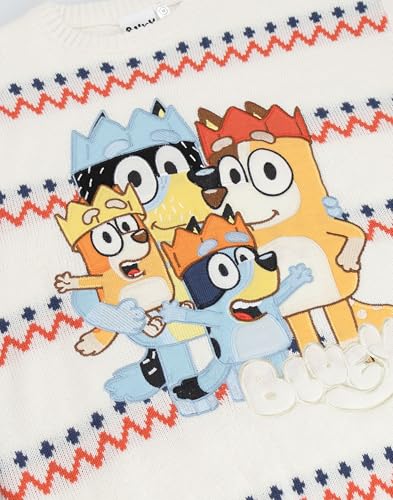 Pull de Noël BlueY en famille : un pull crème col rond avec Bingo, Bandit et Chilli pour vos fêtes - 6