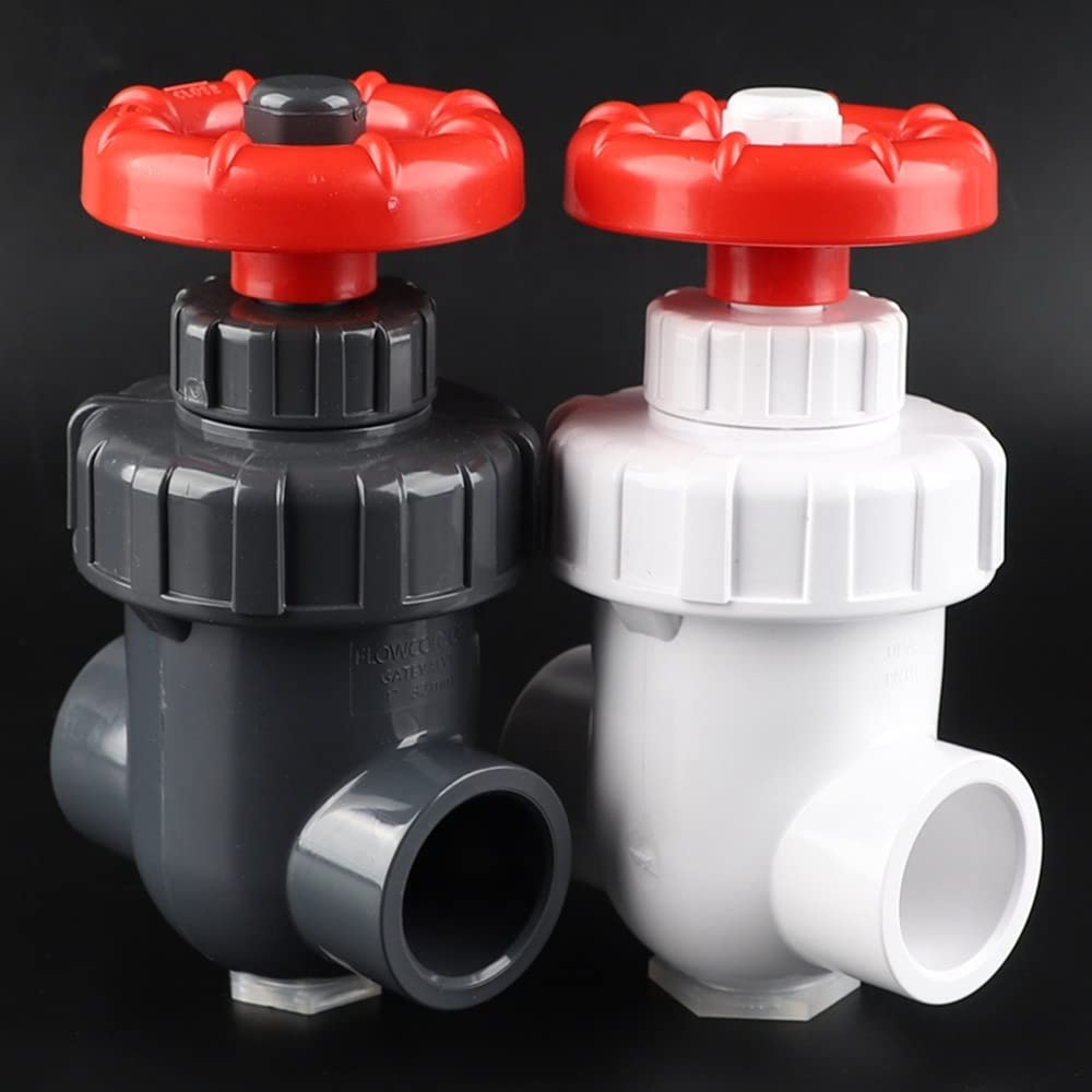 Válvula de compuerta de alta precisión para acuario y riego, válvula de compuerta UPVC de 20 mm a 63 mm con control de volante continuo
