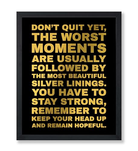 Poster Master Don't Quit Yet Poster - Gold Motivational Print
