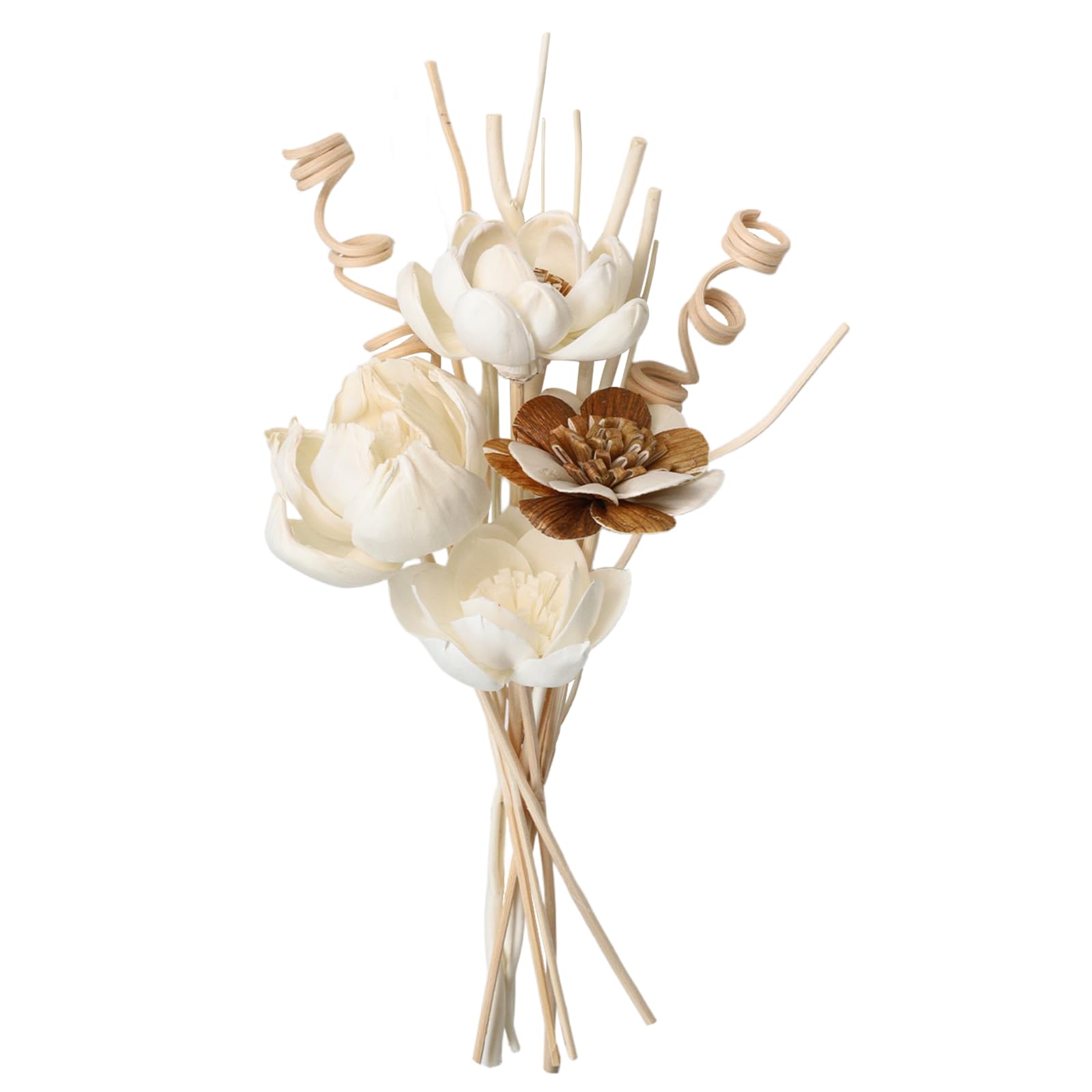 Reed Diffuser Sticks Set, 12 Packs, Natural Paper Material, Flower Diffusers for Home Bathroom and Bedroom Decor