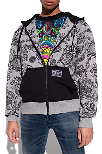 Sweatshirt, Versace Jeans, Nähmuster, Grau – 71GAI3Z2 71UP301 REG Hoddie...