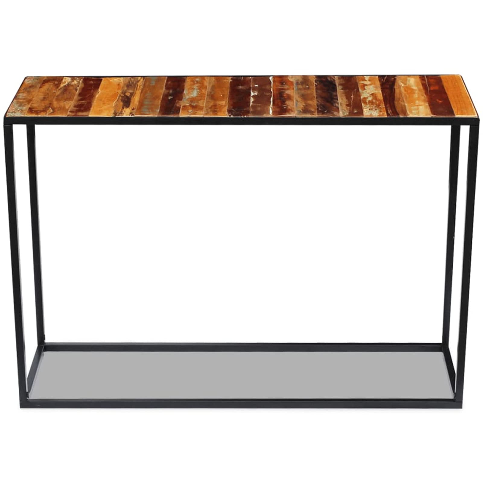 Homgoday Mesa Consola de Madera Maciza reciclada 110x35x76 cm Mesas auxiliares de salón,Mesa Consola Recibidor Mueble de Entrada Estrecha Clásica