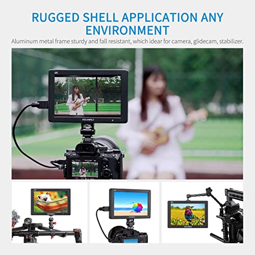 Image of FEELWORLD T7 7 inch IPS 4K HDMI Camera Field Monitor Video Assist Full HD 1920x1200 Solid Aluminum Housing DSLR Monitor with Peaking Focus False Colors