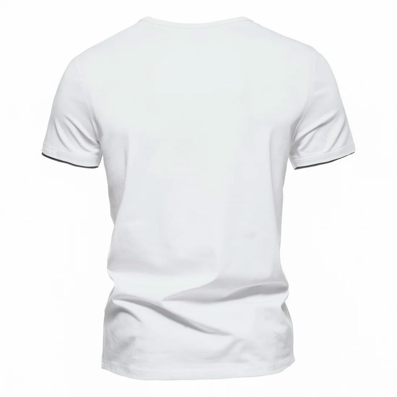 T Shirt Uomo T-Shirt A Maniche Corte di Grandi Dimensioni da Uomo con Spalle Calate, Cotone-Nero-l